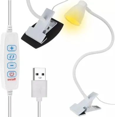 Obrázek produktu pro Stolní lampa s klipem - bílá Izoxis 19455
