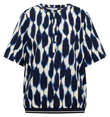 Produktbild von AOP Round Neck Blouse 36831 urban dark blue Größe XL