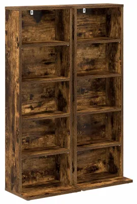 Zdjęcie produktu dla vidaXL Regał na płyty CD, 2 sztuki, dąb sonoma, 33 x 23,5 x 97,5 cm, płyta wiórowa