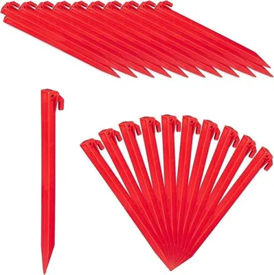 Produktbild von Famanu Zelt-Heringe 31 cm - für weichen Boden, rot