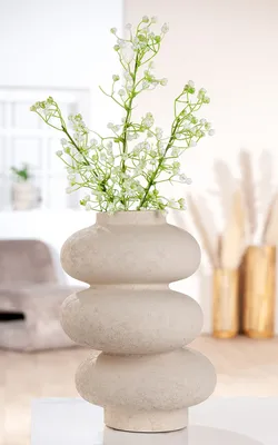 Zdjęcie produktu dla Gilde Vase, Steindaube, Stone, Keramik, hellgrau, VE 2, D. 21 cm Höhe: 29.00 cm Durchmesser: 21.00 cm 32820
