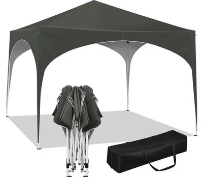 Obrázek produktu pro Zahradní altán – voděodolný a odolný – s oxfordskou plachtou – šedý – 300 x 300 cm