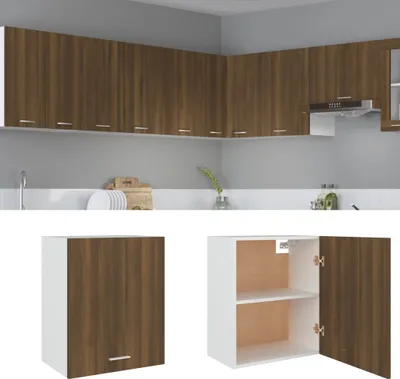 Obrázek produktu pro The Living Store Nástěnná skříňka hnědý dub 50x31x60 cm materiál na bázi dřeva