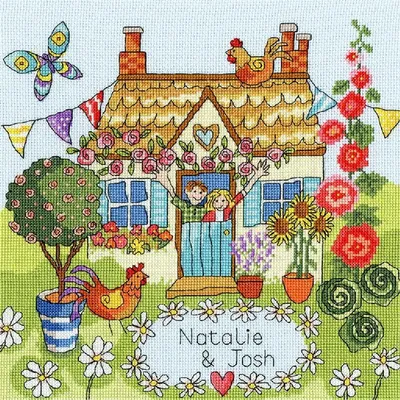 Produktbild von Auslaufmodell Bothy Threads Kreuzstich-Set "Unser Haus", 26x26cm, XJR37, Zählmuster