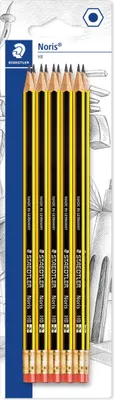 Produktbild von Staedtler - Noris Graphitstift HB mit Radiergummi, 10 Stück