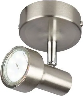 Image de Applique murale LED Spot orientable 1xGU10 3000K Ø8cm 3W nickel métal Briloner