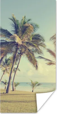 Produktbild von MuchoWow® Poster Meer - Palme - Sommer - Sonne - Strand 60x120 cm - Wandschmuck