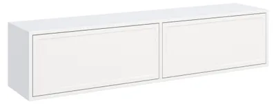 Image de Selsey Velveto - Meuble TV suspendu à 2 portes, blanc, 140 cm