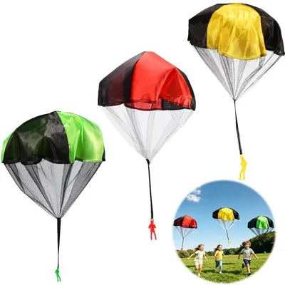 Image de Parachute en tissu - Jeu d'extérieur coloré