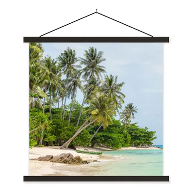 Produktbild von MuchoWow® Textilposter Palmen - Strand - Sommer - Tropisch 40x40 cm mit schwarzem Rahmen - Fotos