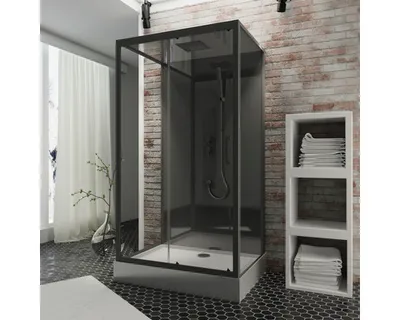 Produktbild von SCHULTE Komplettdusche Bali ExpressPlus 85 x 115 x 215 cm schwarz