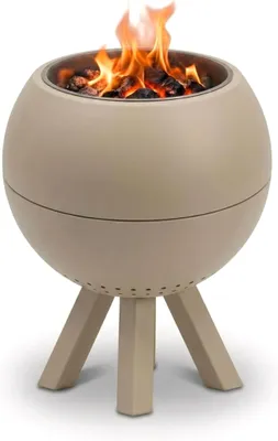 Produktbild von EdenOutdoor Feuerschale, Feuerstelle,Doppelwandig,Hitzebeständig,Raucharm (Beige)