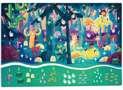 Obrázek produktu pro Puzzle 123 - Les, Ludattica, 3 roky+, 25 dílků