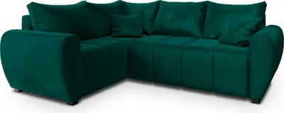Produktbild von Masseno Ecksofa MADISON L L-S mit Schlaffunktion L-Form, Sofa mit Bettkasten, Wohnzimmersofa, Couch, Soffa, Bettsofa, Couchgarnitur- Grün, KRONOS 19