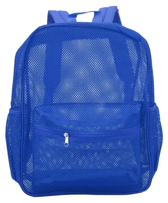 Produktbild von Netzrucksack, strapazierfähig, leicht, großes Fassungsvermögen, waschbar, durchsichtig, zum Schwimmen, Strand, Sport, Blau
