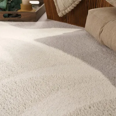 Produktbild von Waschbarer Teppich Wohnzimmer Kurzflor Einfarbiger Moderner Stil Weich
