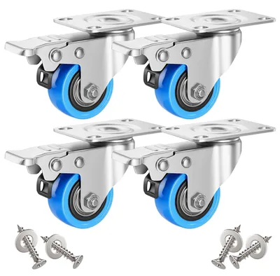 Productafbeelding van Transportwielen 50 mm, met rem, 360 graden draaibaar, tot 200 kg belastbaarheid