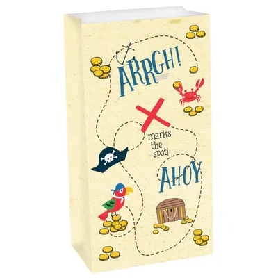 Produktbild von 8 Papiertüten Ahoy Birthday 25,4 x 13 x 7,6 cm