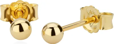 Produktbild von Paar 3mm Kugel Ohrstecker 585 Gelbgold Ohrschmuck Ohrringe Kugelstecker 5563