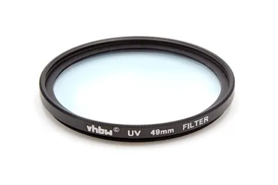 Zdjęcie produktu dla Uniwersalny filtr UV vhbw do obiektywów fotograficznych z gwintem 49 mm – filtr ochronny UV, czarny