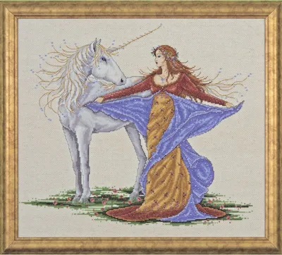 Obrázok produktu pre Súprava na vyšívanie krížikom "Jednorožec", počítaný vzor, 36x40cm