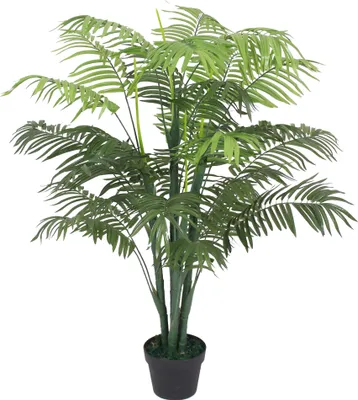 Produktbild von XL Kunstpflanze im Blumentopf 125 cm - Palme / breit - Künstliche Deko Pflanze