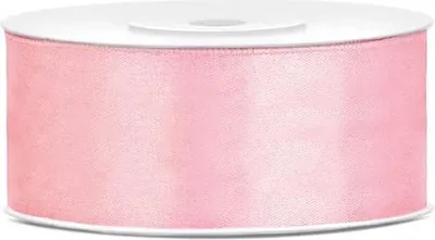 Obrázok produktu pre Wstążka satynowa 25 mm x 25 m Różowa jasna