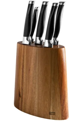 Produktbild von Jamie Oliver JB7804, Messer-Set, Edelstahl, Edelstahl, Holz, Schwarz, 18,5 cm