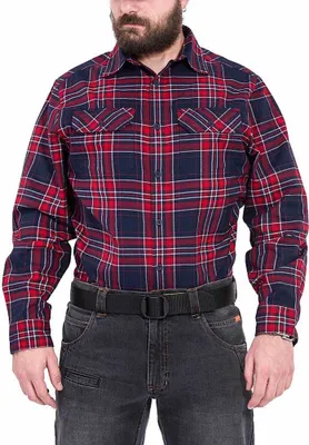 Zdjęcie produktu dla Koszula flanelowa Pentagon z długim rękawem, czerwona, rozmiar XS, czerwona, rozmiar XS