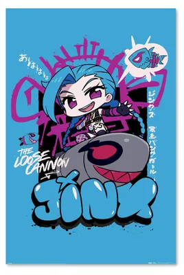 Produktbild von League of Legends Poster Chibi Jinx 61 x 91,5 cm