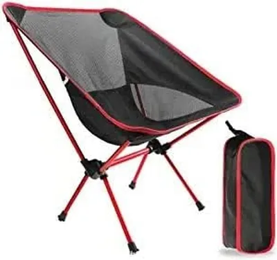 Productafbeelding van Campingstoel Opvouwbaar - Lichtgewicht Stoel - Buiten Zitten - Sterke Aluminium Constructie - 900 Gram - Rood