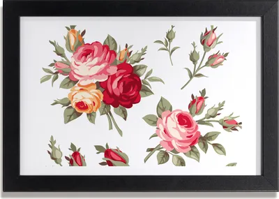 Produktbild von Bild 30x20 MDF-Rahmen, Wandkunst Rosen