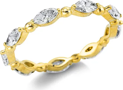 Produktbild von Ring aus 750 Gold Gelbgold 9 Diamanten Navette-Schliff 1,15ct F-SI B:2,5mm Innenumfang 54mm  Ø17.2mm