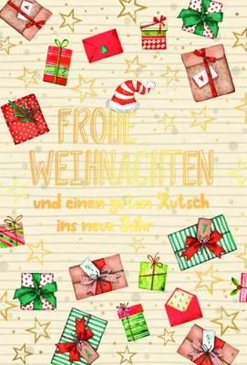Produktbild von Weihnachten Grußkarte - Glückwunschkarte mit Umschlag Green Line