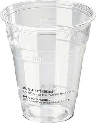 Produktbild von 50xTrinkbecher 300 ml Eichstrich Ø 96 mmKunststoff (PLA)