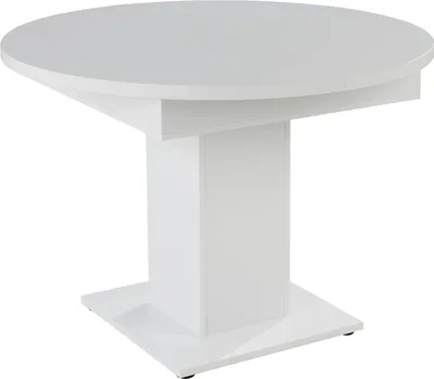 Produktbild von Esstisch - Weiß matt - Ø 104 cm - ausziehbar