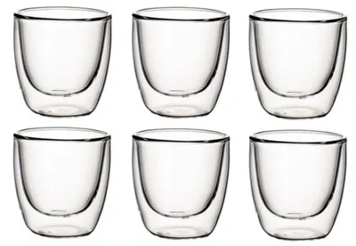 Imagen del producto de Villeroy & Boch, juego de 6 tazas "Manufacture Rock", de vidrio borosilicato transparente, referencia 1042397983