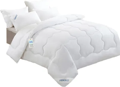 Produktbild von Heikoeco® Bettdecke, Decke, Steppdecke 155x220cm Schalfdecke gsm350,atmungsaktive Öko-standard, antiallergische, 155x220cm