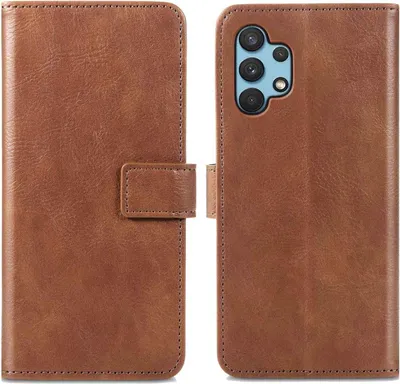 Image de imoshion Bibliothèque Luxe pour le Samsung Galaxy A32 (4G) - Marron
