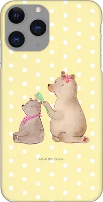 Produktbild von Mr. & Mrs. Panda Iphone 11 Pro Handyhülle Bär Kind - Gelb Pastell - Geschenk, Familie, Muttertag, Handy Case, Mama, Premium Kunststoff, Bären