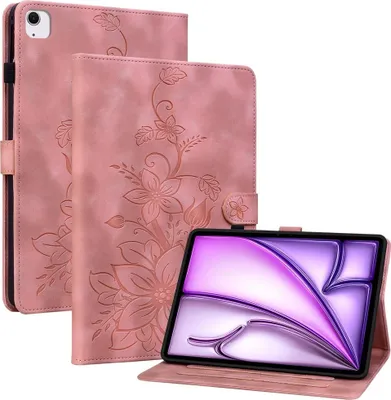 Produktbild von iPad Air 13 (2024/2025/2026) Hülle - Coverup Lily Flower Klapphülle - Rosa