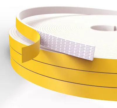 Obrázek produktu pro Těsnicí páska na dveře a okna - Samolepicí - 12 x 3 mm - 15 m - Bílá