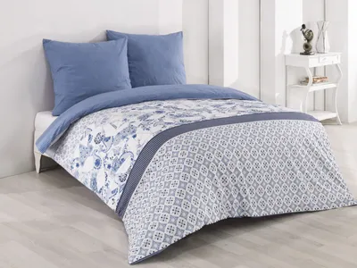 Produktbild von Bettwäsche 100% Baumwolle Renforce Bettbezug Garnitur Set 200x200 / 200x220, Auswahl:5 Milo, Größe:200x220 + 2x(80x80)