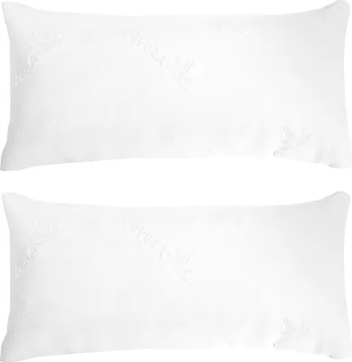 Produktbild von Nackenkissen - 40 x 80 cm - Viskoschaumfüllung - mit Reißverschluss - 2er Set
