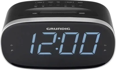 Zdjęcie produktu dla Grundig Sonoclock3100, Cyfrowy budzik, Owalny, Czarny, Wewnętrzna, 24h, FM