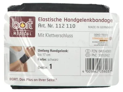 Produktbild von BORT Handgelenkbandage schwarz Gr.1, 1 St. Bandage