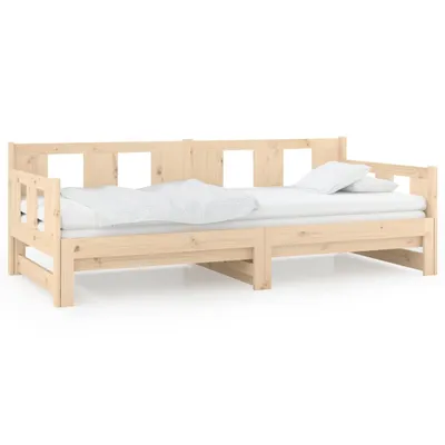 Produktbild von vidaXL Tagesbett Ausziehbar Massivholz Kiefer 2x(90x190) cm