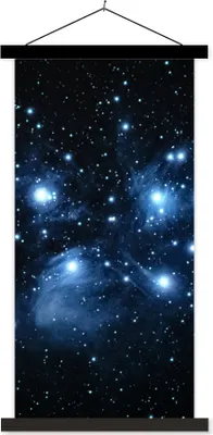 Produktbild von MuchoWow® Textilposter Universum - Planeten - Sterne - Jungen - Mädchen - Kinder 40x80 cm mit schwarzem Rahmen - Wandemalerei