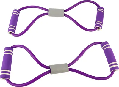 Produktbild von 2pcs 8-förmige Pull-Seilstrust-Expander Elastizitätsgürtel Stretching-Gurt Yoga Fitness Equipmentpurpe