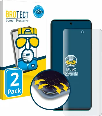 Produktbild von 2x BROTECT Fullscreen Schutzfolie für Motorola Edge 40 Neo Displayschutz Folie Fullcover Matt Entspiegelungsfolie
